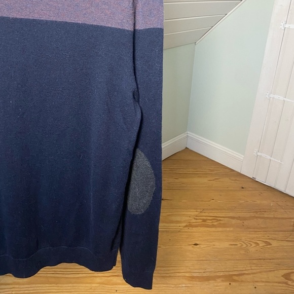 TED BAKER merino wool lightweight gray purple turtleneck sweater size 3 - Picture 10 of 15